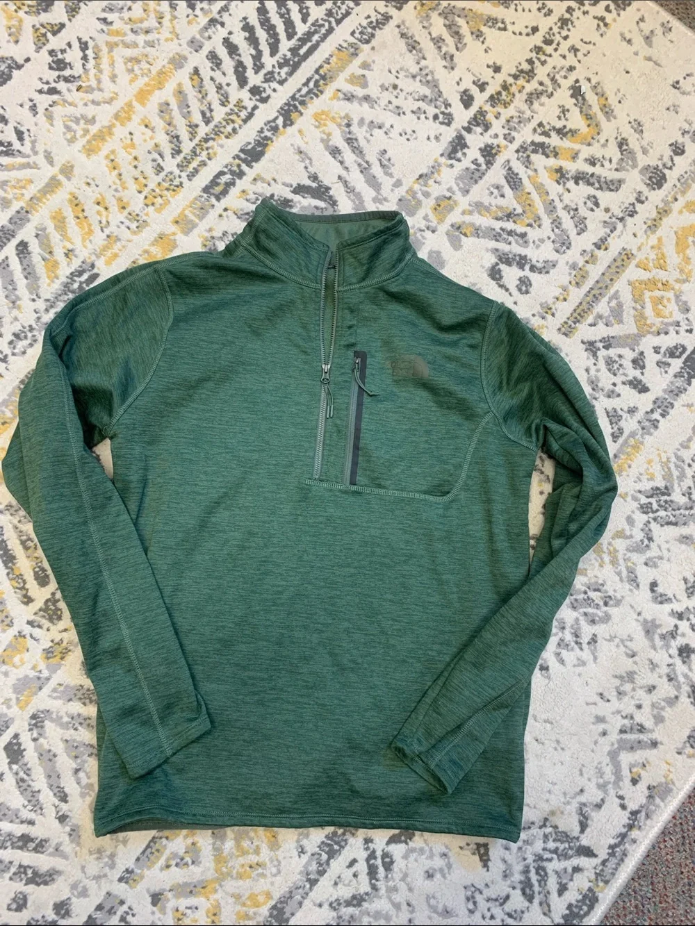 The North Face Forest Green Quarter-Zip Performance Jacket
